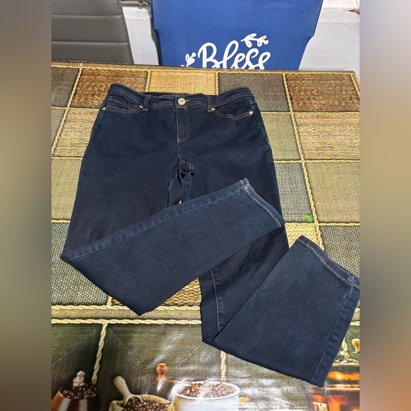 INC International Concepts Women's Dark Blue Slim Jeans - Picture 1 of 6